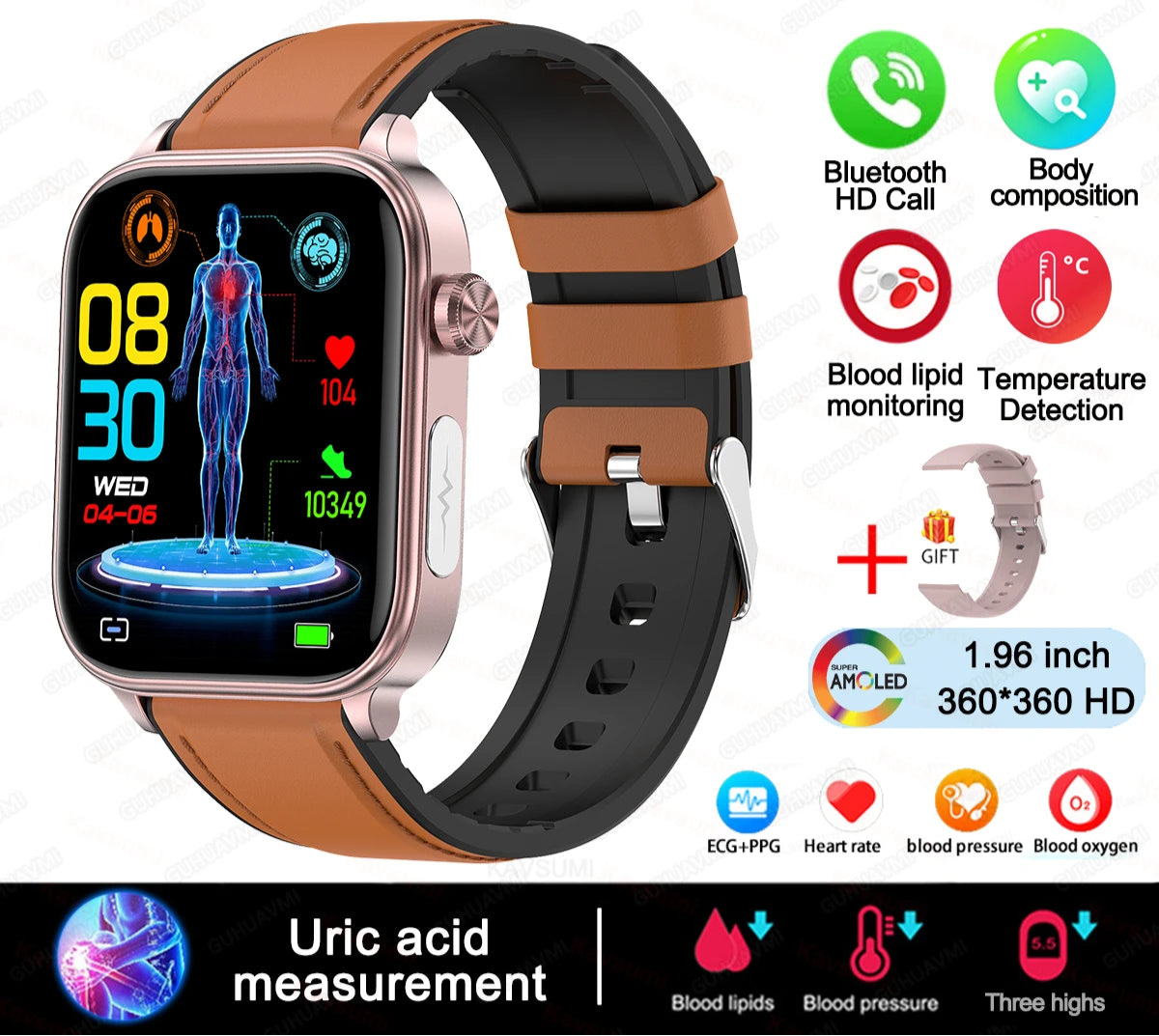 Intelligente Gesundheits-Smartwatch mit Blutdiagnose