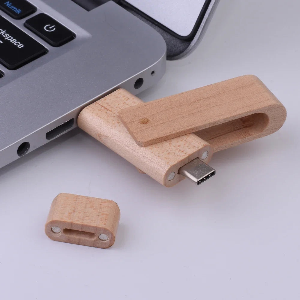 Schneller Versand USB 2.0 Holz-Flash-Laufwerk 64GB