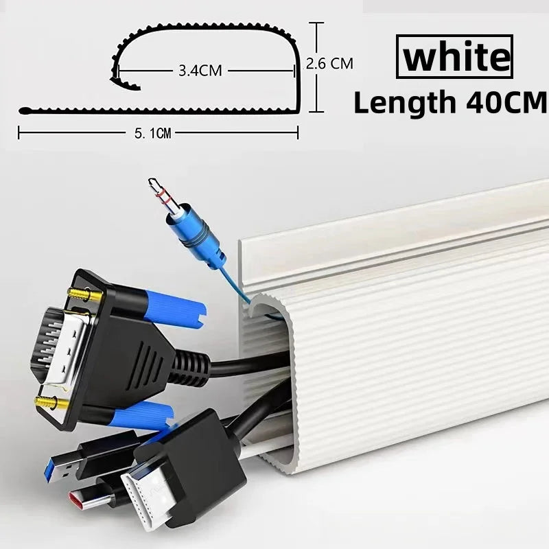 PVC Kabelkanal Untertisch Kabelmanagement Tray Organizer