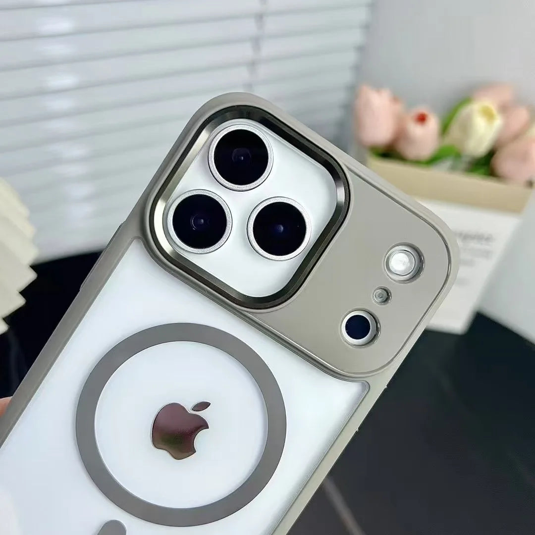 Magnetic case with metal frame for iPhone 17