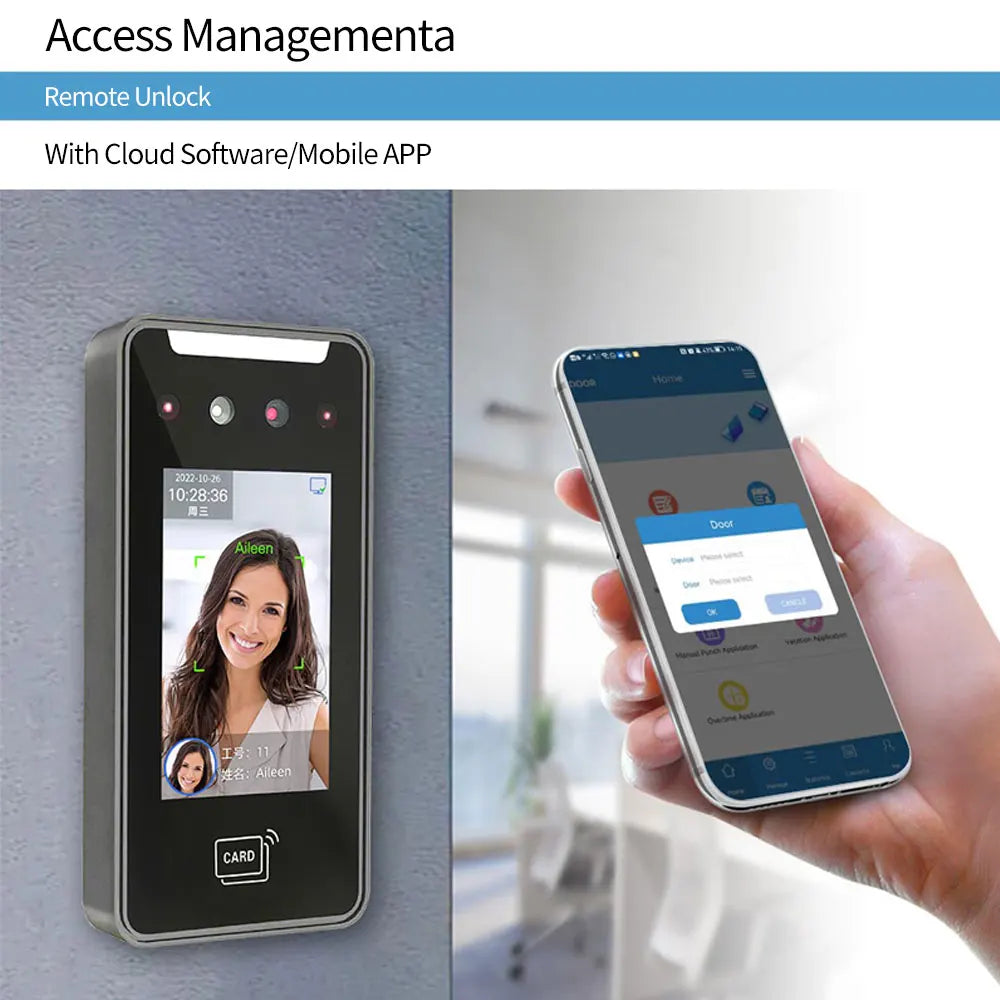Gesichtserkennung Terminal mit WiFi & Zeiterfassung