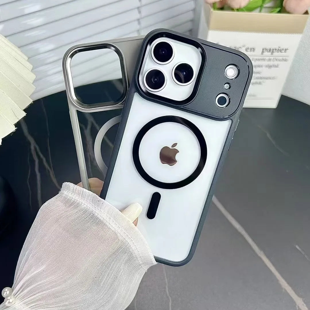 Magnetic case with metal frame for iPhone 17