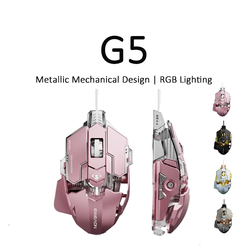 Kabelgebundene Metall-Gaming-Maus mit 12800 DPI