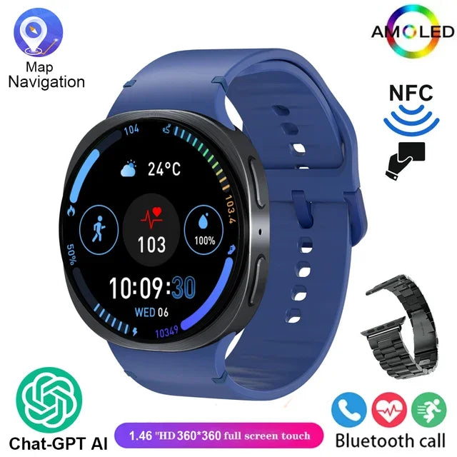 Neue Smartwatch 8 GPS Fitness Herzfrequenz AMOLED 2025