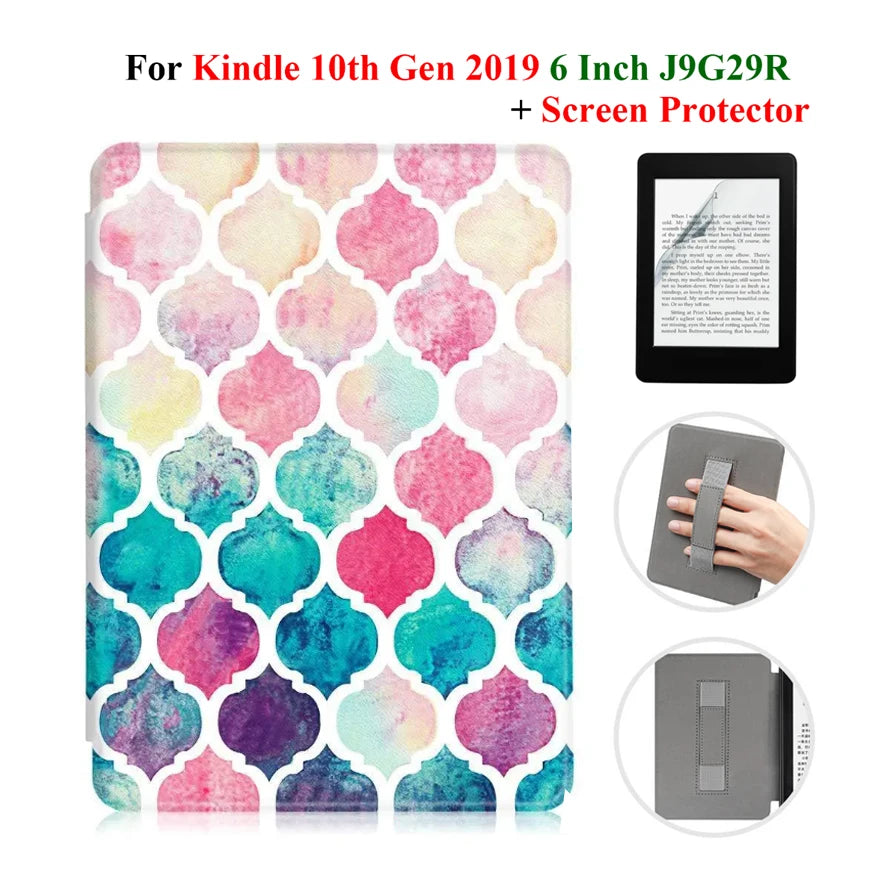 Étui + protection d'écran pour Kindle 10e génération 6 pouces