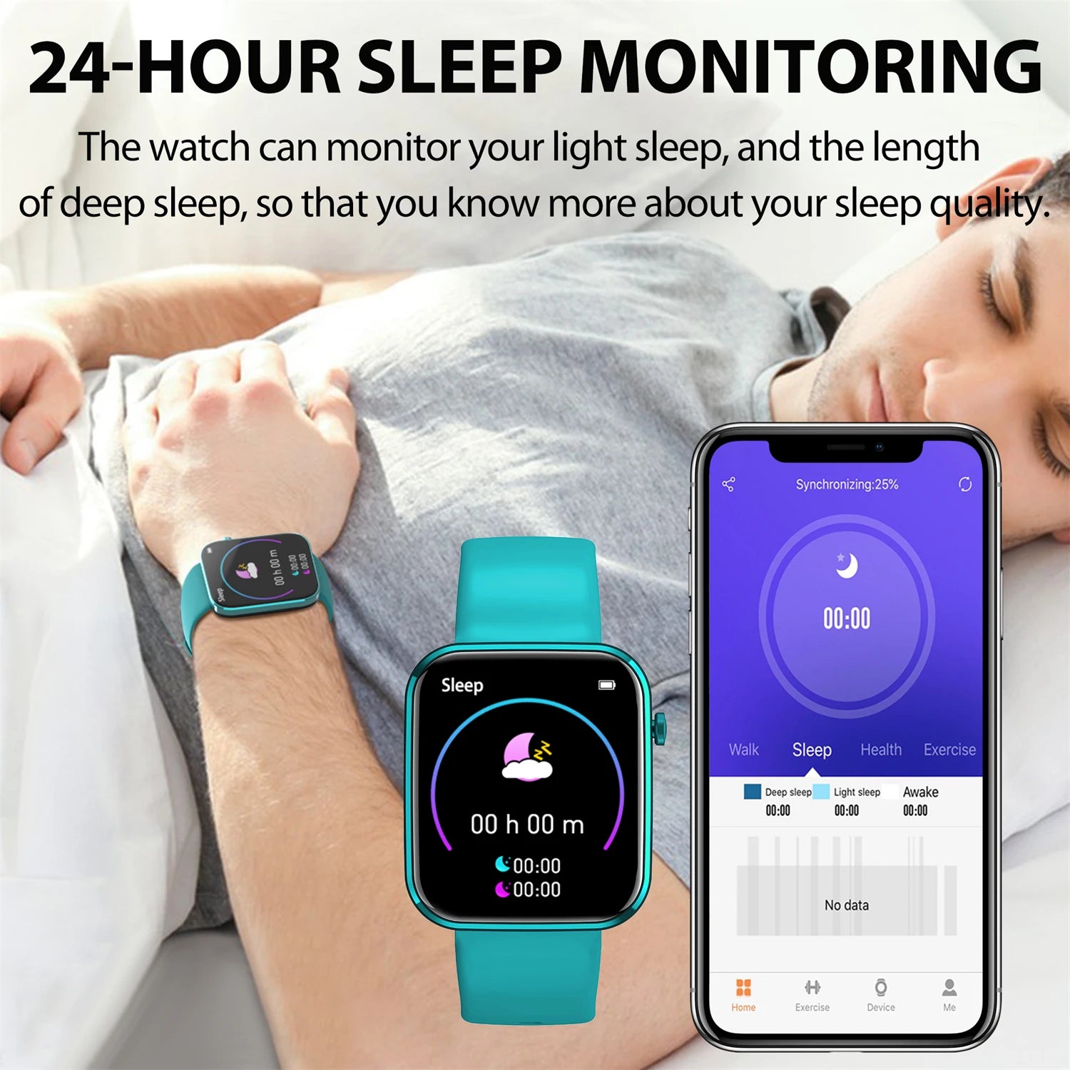 Smartwatch 1.69" Fitness Uhr mit Info & IP67 Schutz