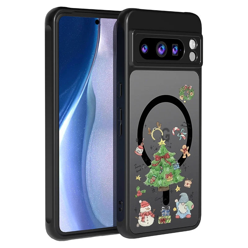Weihnachtliche TPU-Handyhülle mit Schneemann und Tannenbaum