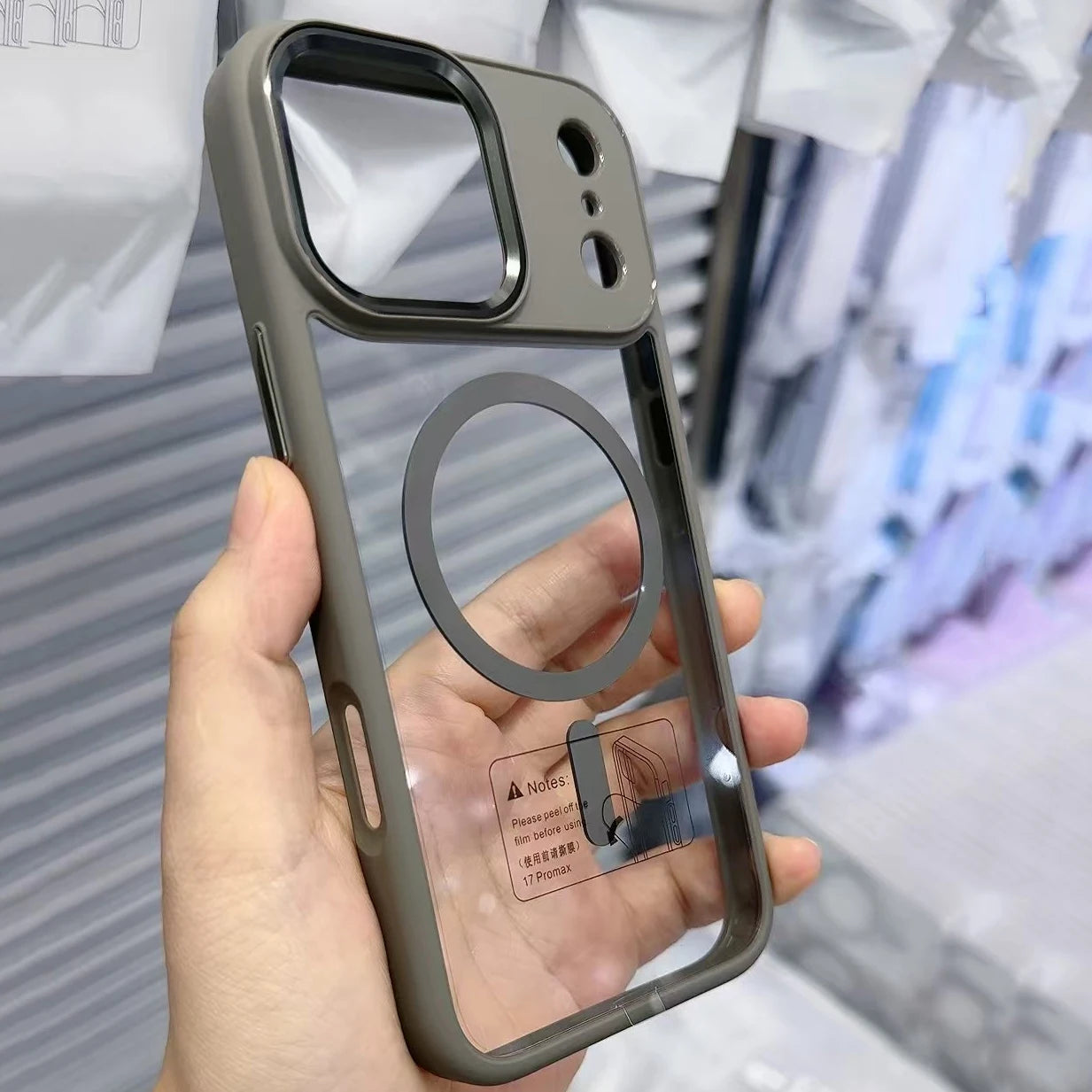 Magnetic case with metal frame for iPhone 17