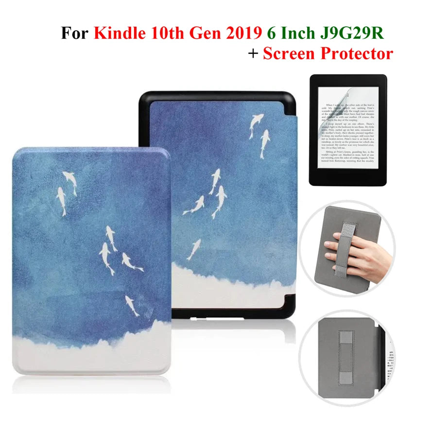 Étui + protection d'écran pour Kindle 10e génération 6 pouces