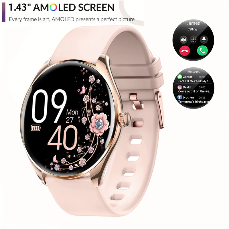 Ultra dünne Smartwatch 1,43" AMOLED HD Display