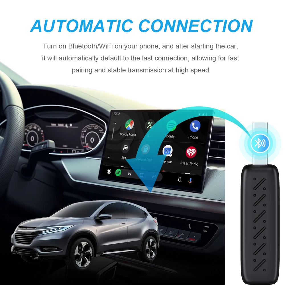 Mini 2in1 Wireless CarPlay Android Auto Adapter