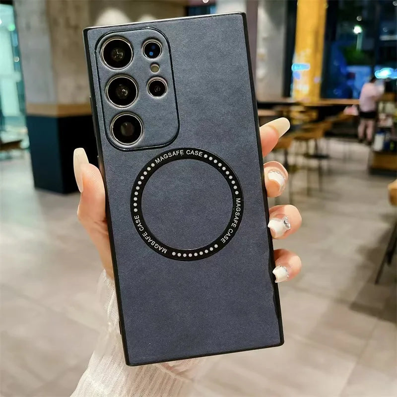 Magnet Lederhülle für Galaxy S25–Note 10 Plus