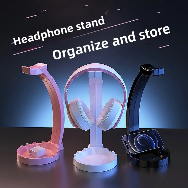 Multifunctional headphone stand for desk