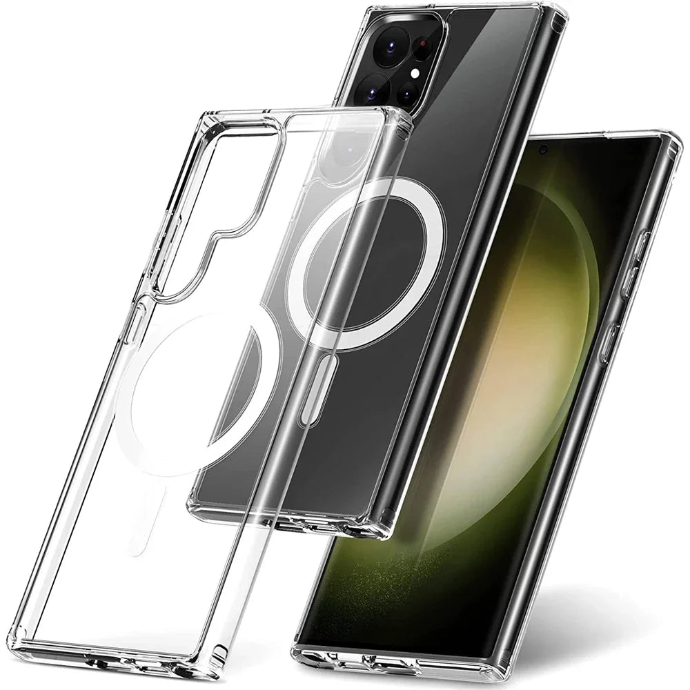 Transparente Magnethülle Magsafe für Samsung S25
