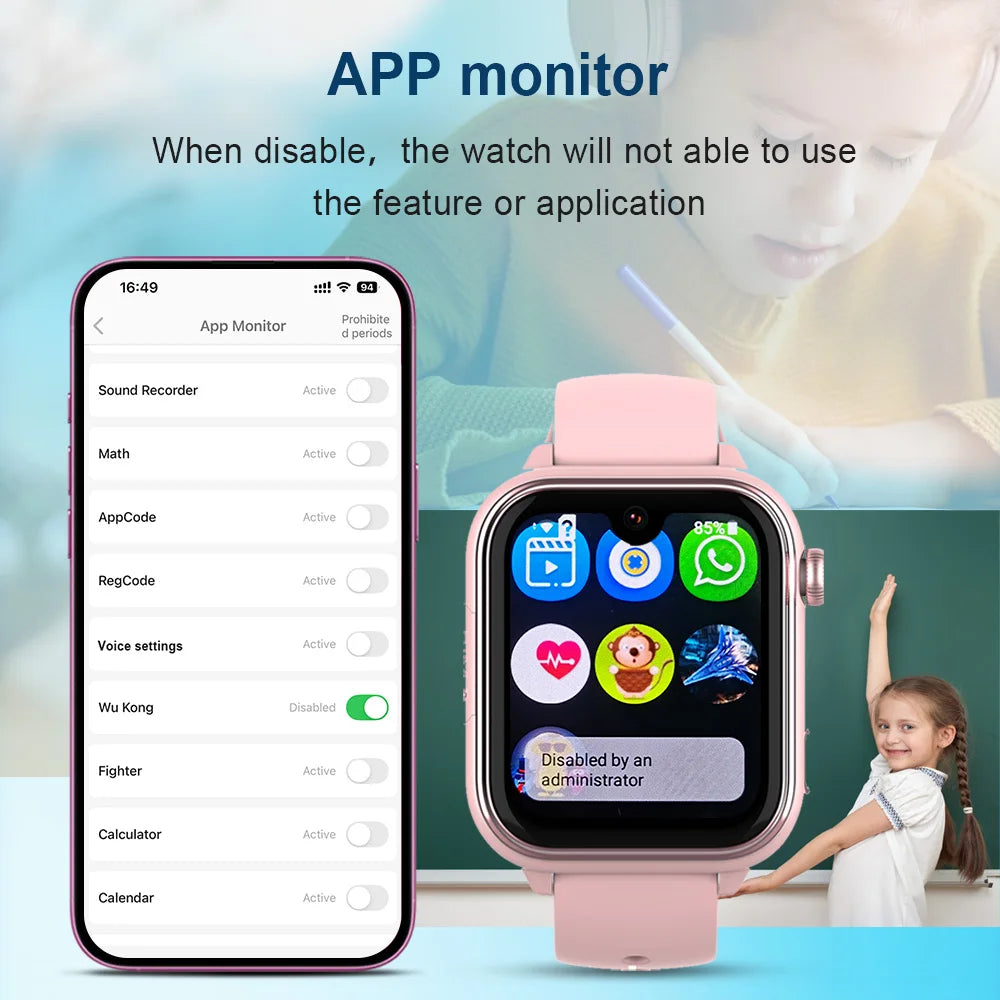 Kinder Smartwatch mit GPS, Videoanruf & SOS