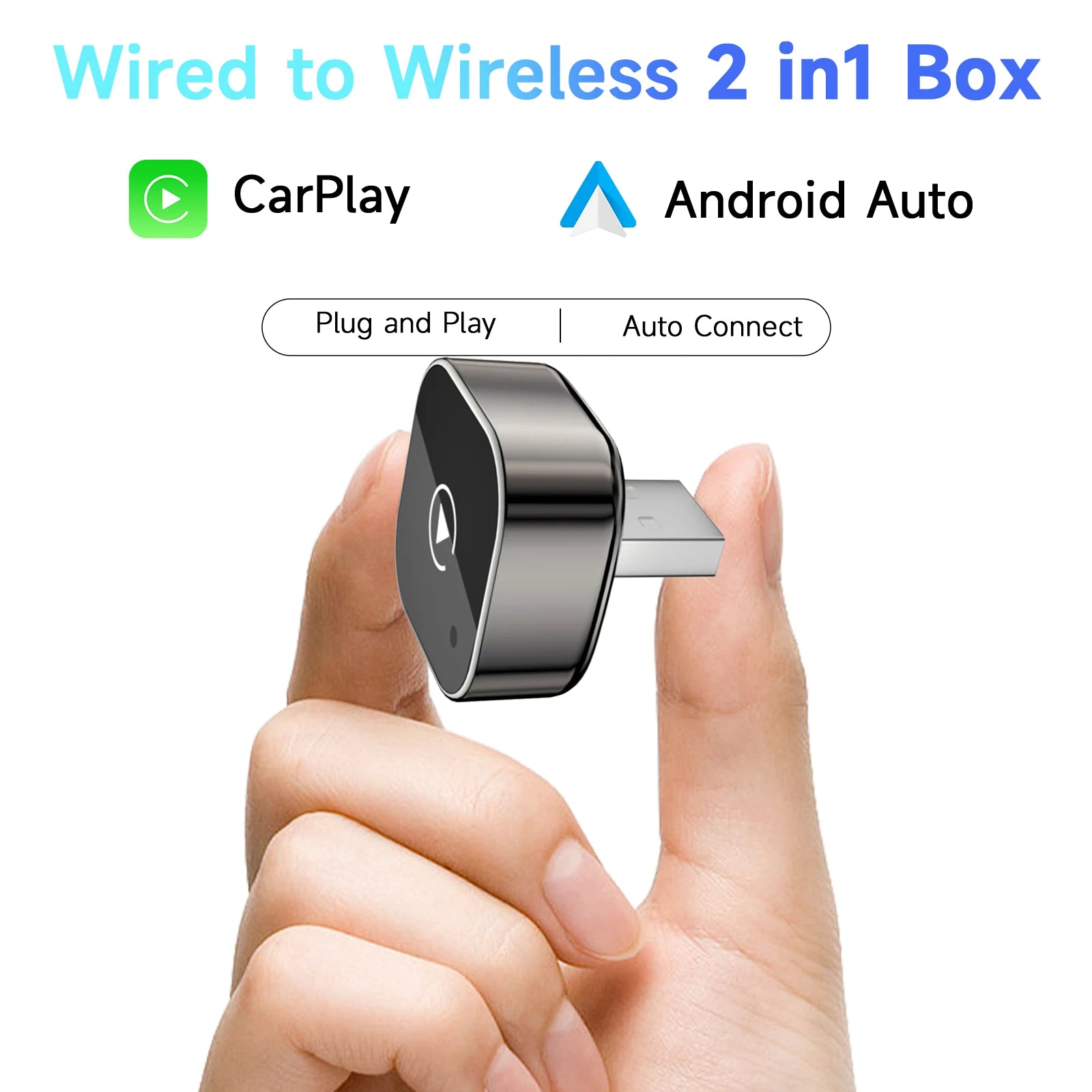 Pionray 2in1 Wireless CarPlay Adapter