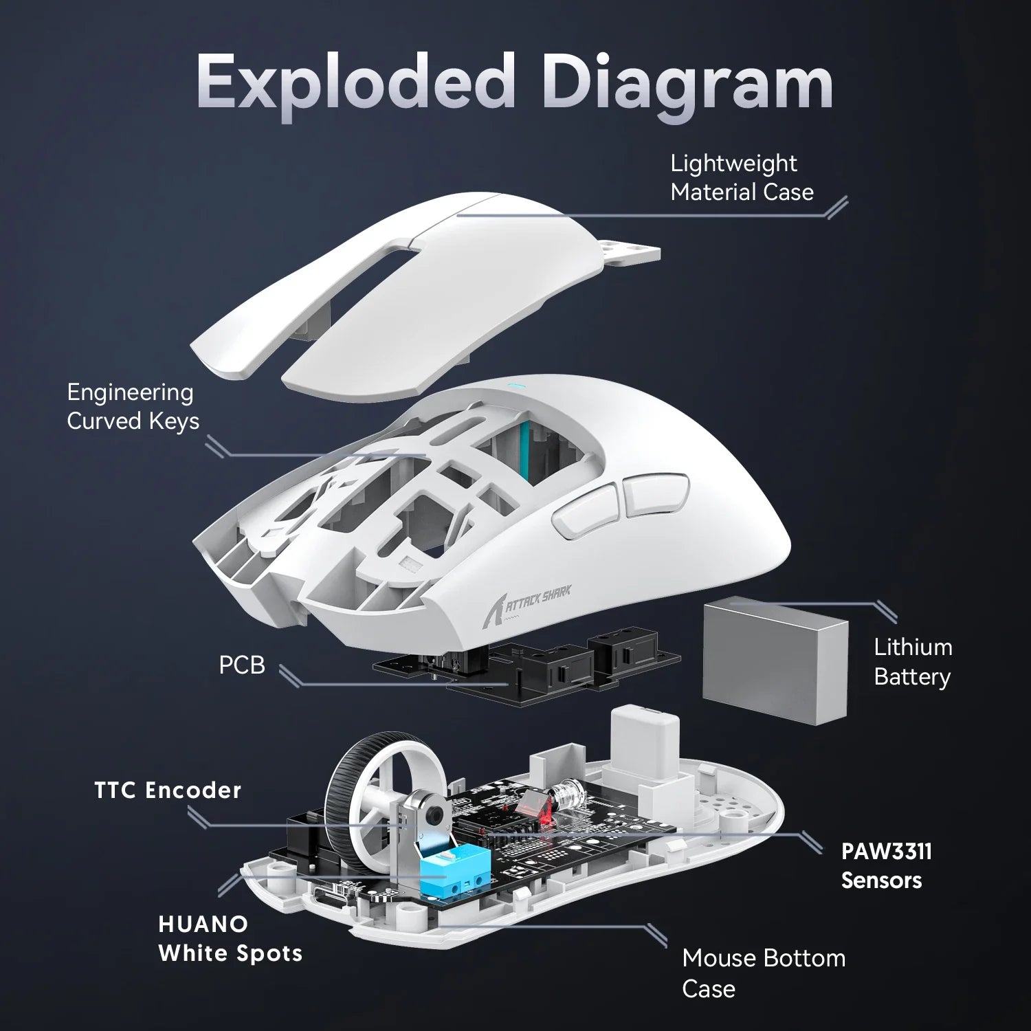 Kabellose Gaming-Maus X11 mit RGB und Bluetooth