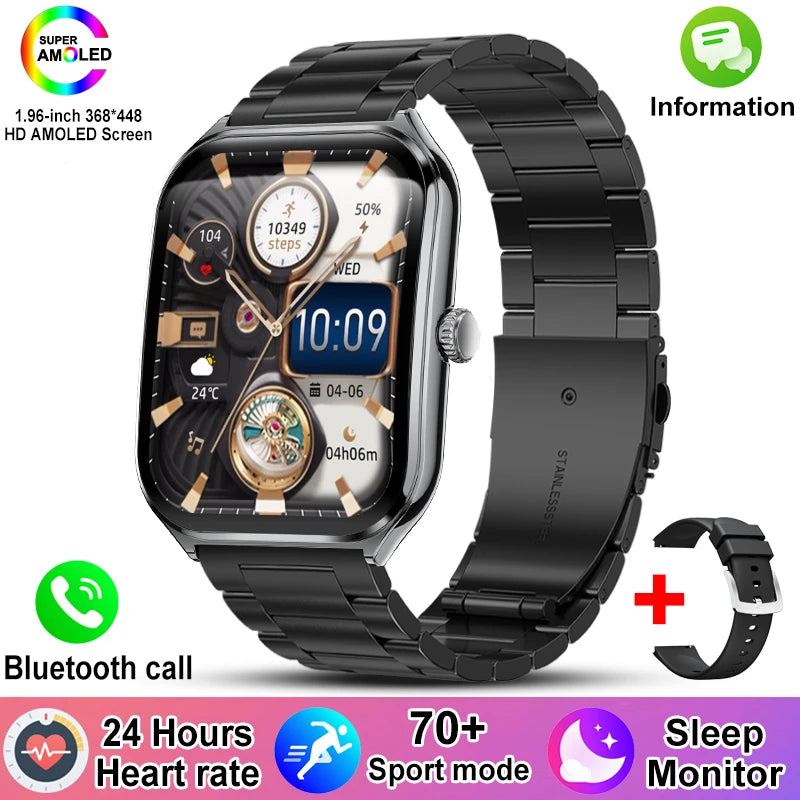Ultra dünne Smartwatch 1,96" AMOLED mit Sportmodus