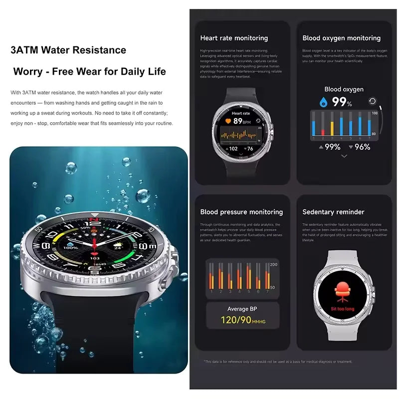 Elegante Uhr 8 Smartwatch 1,43" AMOLED GPS NFC 2025