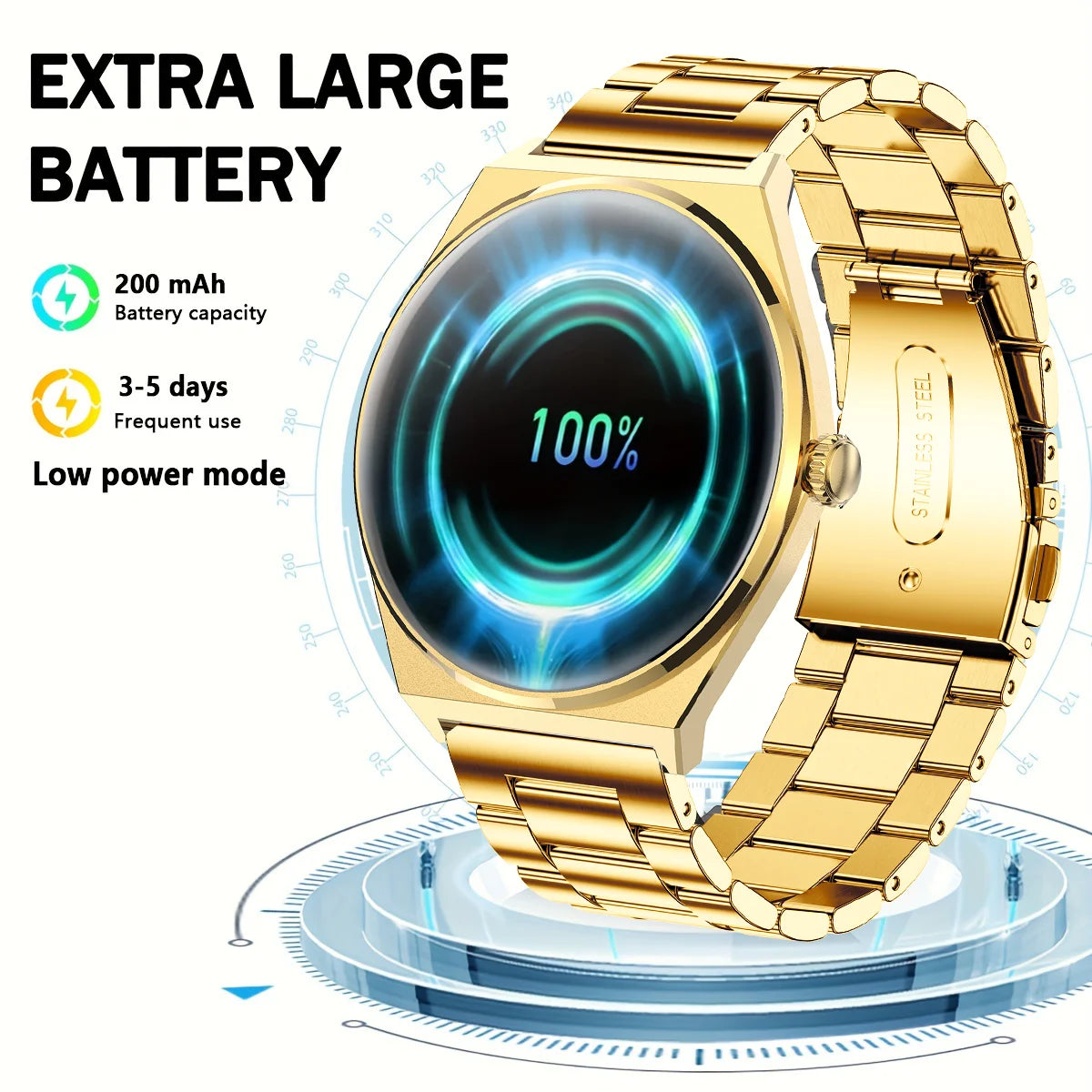 Ultra dünne Smartwatch 1,43" AMOLED HD Display