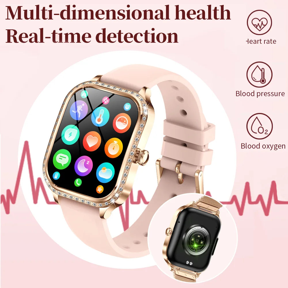 Elegante Damen Fitness Smartwatch mit Anruffunktion