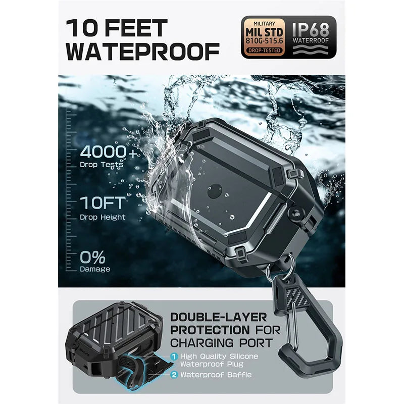 Hard-Case für AirPods Pro 3 Generation IP68 Schutz