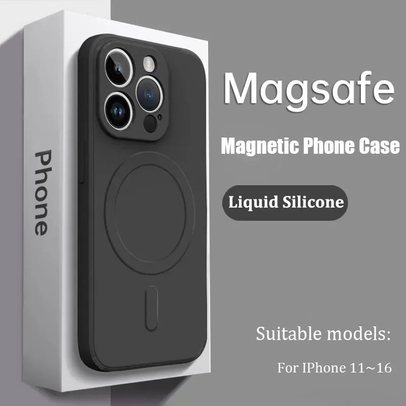 Luxury MagSafe silicone case for iPhone