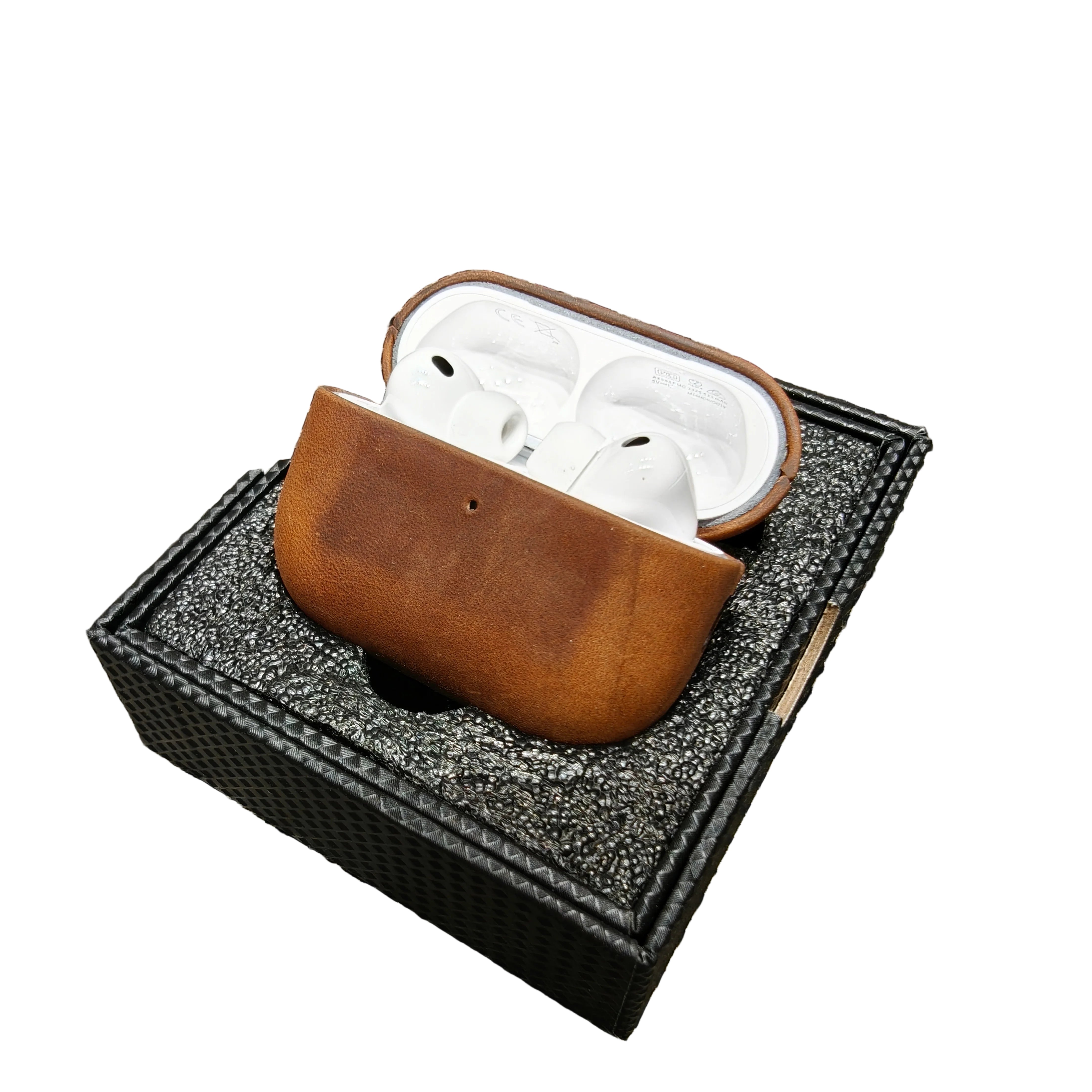 Handgefertigte Echtleder Schutzhülle für AirPods Pro