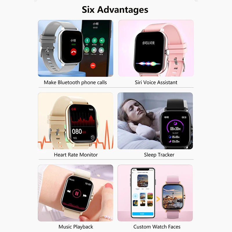 Moderne Smartwatch mit Touchscreen und Fitness-Tracking