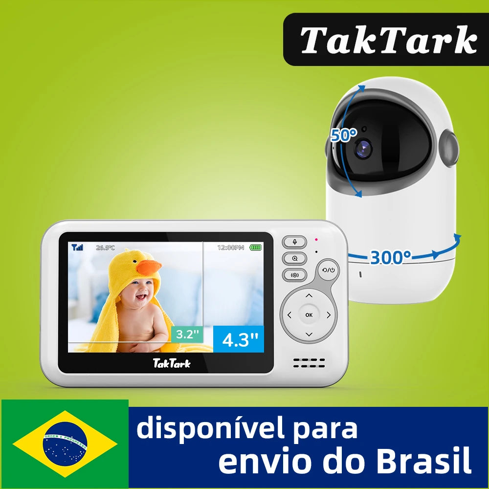 Video Babyphone 4,3" mit Zoom & Nachtsicht