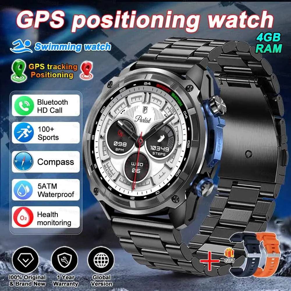 Outdoor GPS-Smartwatch 2025 mit Musik & 860mAh Akku