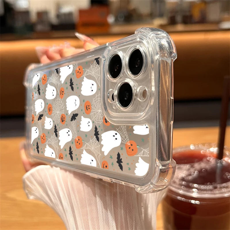 Cute Halloween pumpkin case for iPhone 17