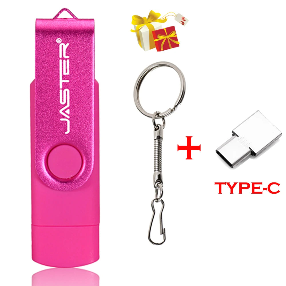 JASTER USB-Stick drehbar 128GB mit Logo Geschenk