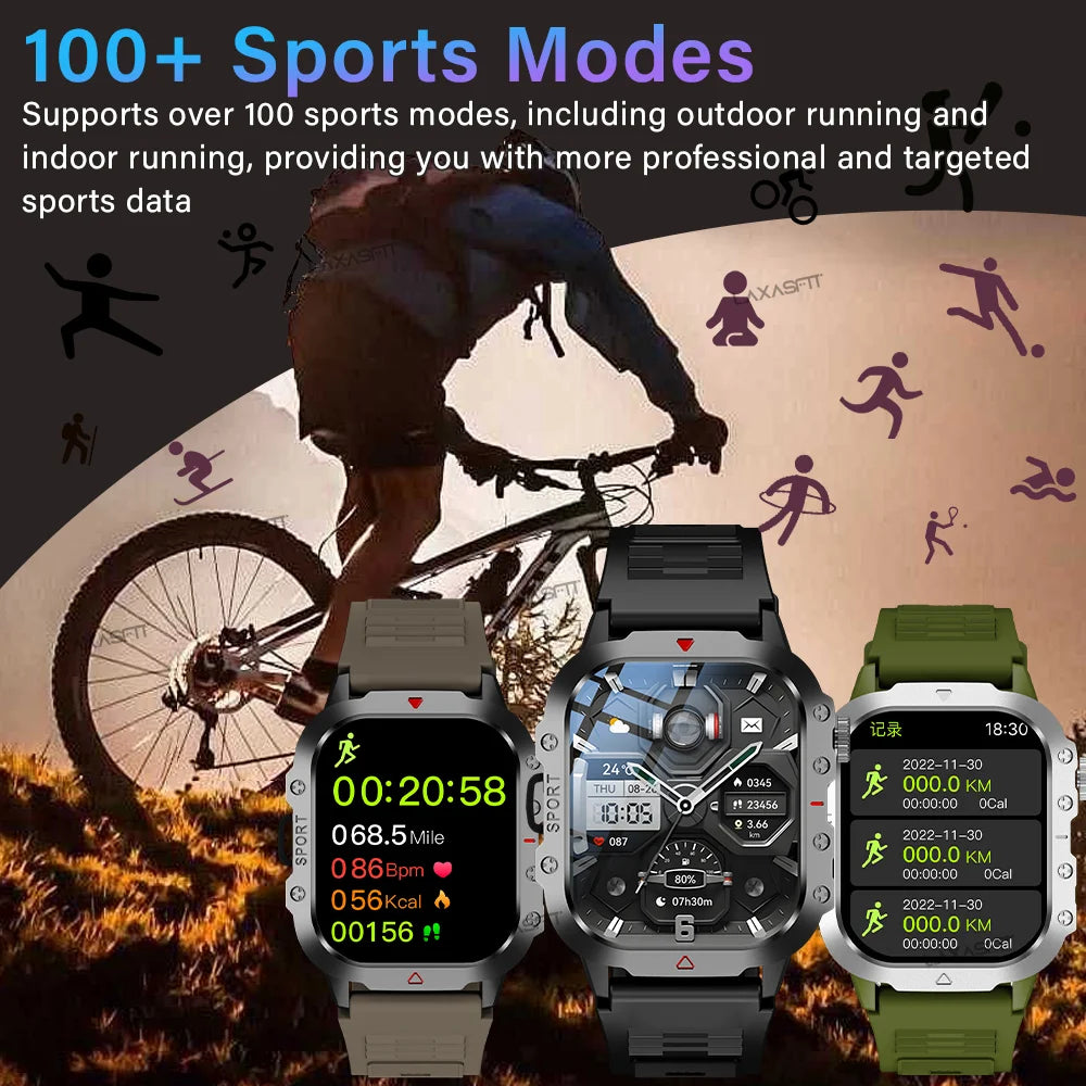 Outdoor Smartwatch mit 2,01" HD Display & Bluetooth