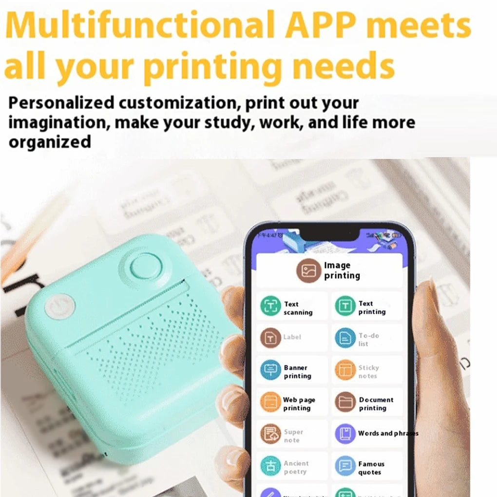 Mobiler Thermodrucker für Etiketten und Fotos