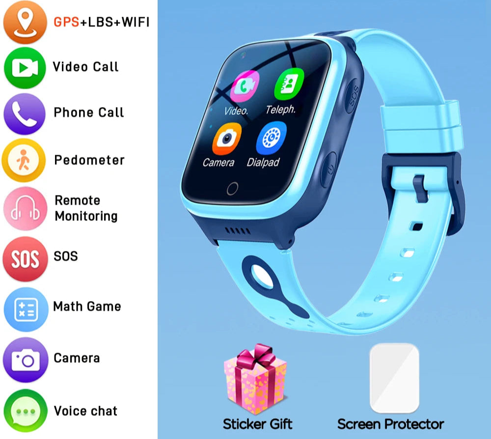 4G Kinder Smartwatch mit GPS, Videoanruf & SOS
