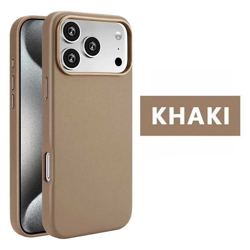 Luxuriöse Rindsleder Hülle für iPhone 17 Pro Max – Magnetisch, Kabelloses Laden