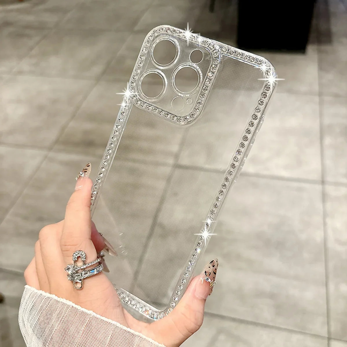 Transparente Diamant TPU Hülle für Samsung S25
