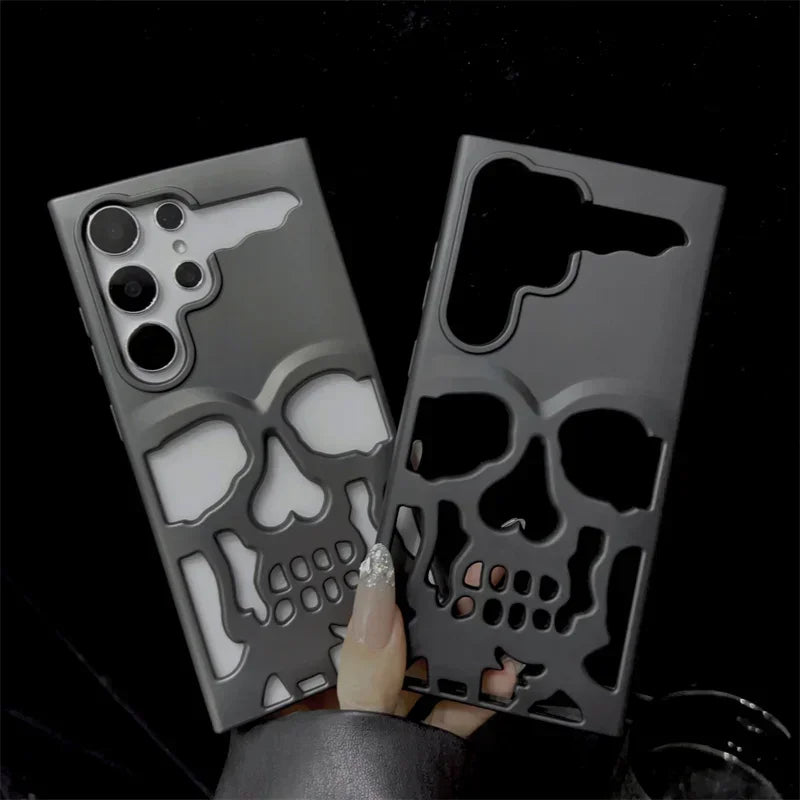 3D Metallic Totenkopf Hülle für Galaxy S23 S24