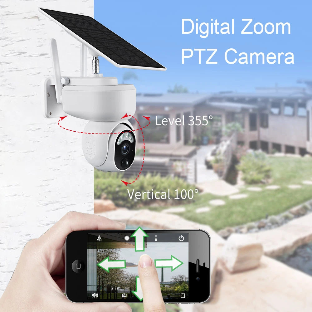 4G Solar Überwachungskamera 2K WLAN Outdoor Sicherheit