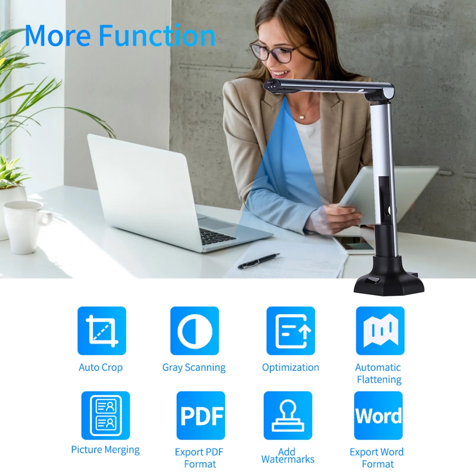 Tragbarer Dokumentenscanner 10MP HD Faltbar