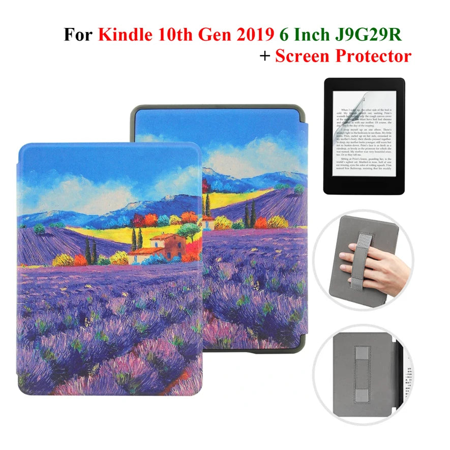 Étui + protection d'écran pour Kindle 10e génération 6 pouces
