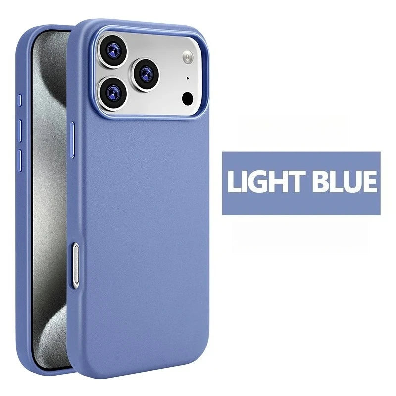 Luxuriöse Rindsleder Hülle für iPhone 17 Pro Max – Magnetisch, Kabelloses Laden