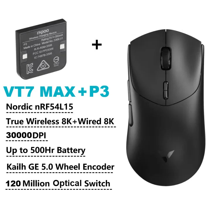 Leichte Wireless Gaming-Maus mit 8K Polling-Rate