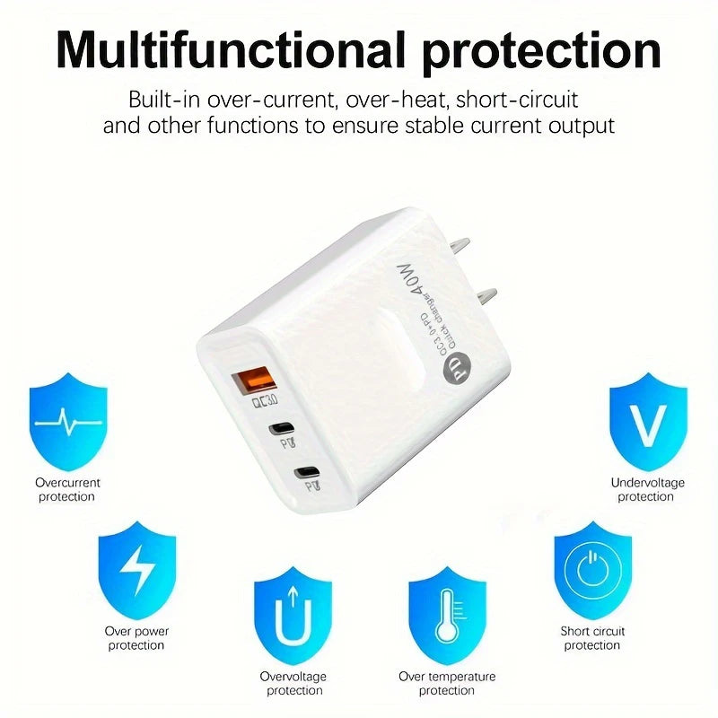 Fast Charging USB-C Wall Charger 2PCS