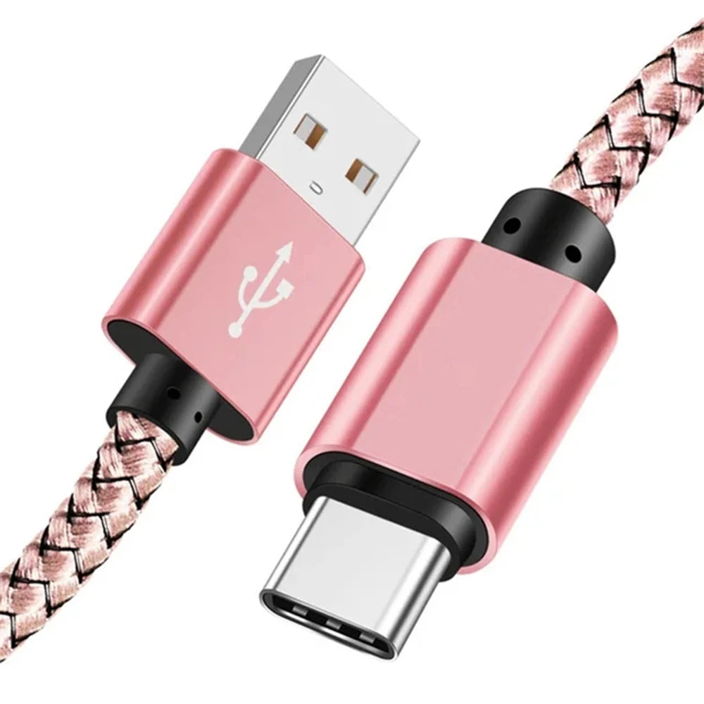 Nylon USB A auf Typ C Ladekabel