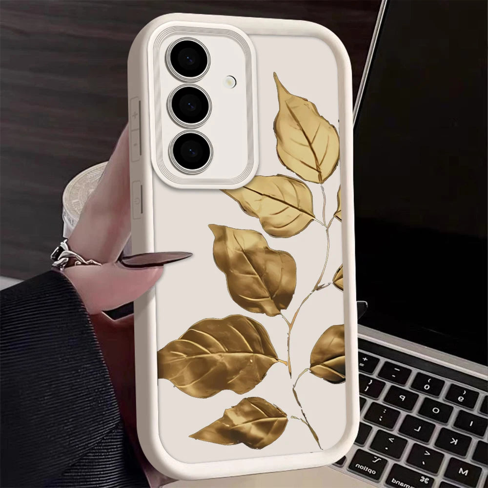Leaf Pattern Silicone Case for Samsung Galaxy Models