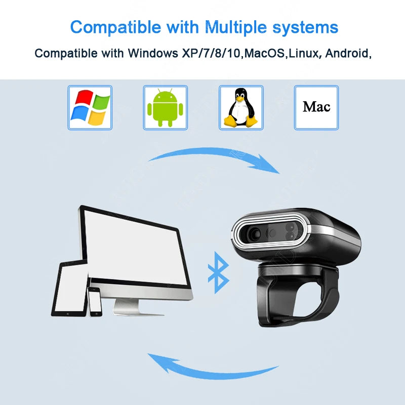 Tragbarer Bluetooth Barcode Scanner Finger-Ring