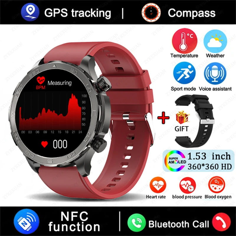 Sport Smartwatch 2025 mit GPS, NFC & AMOLED Display