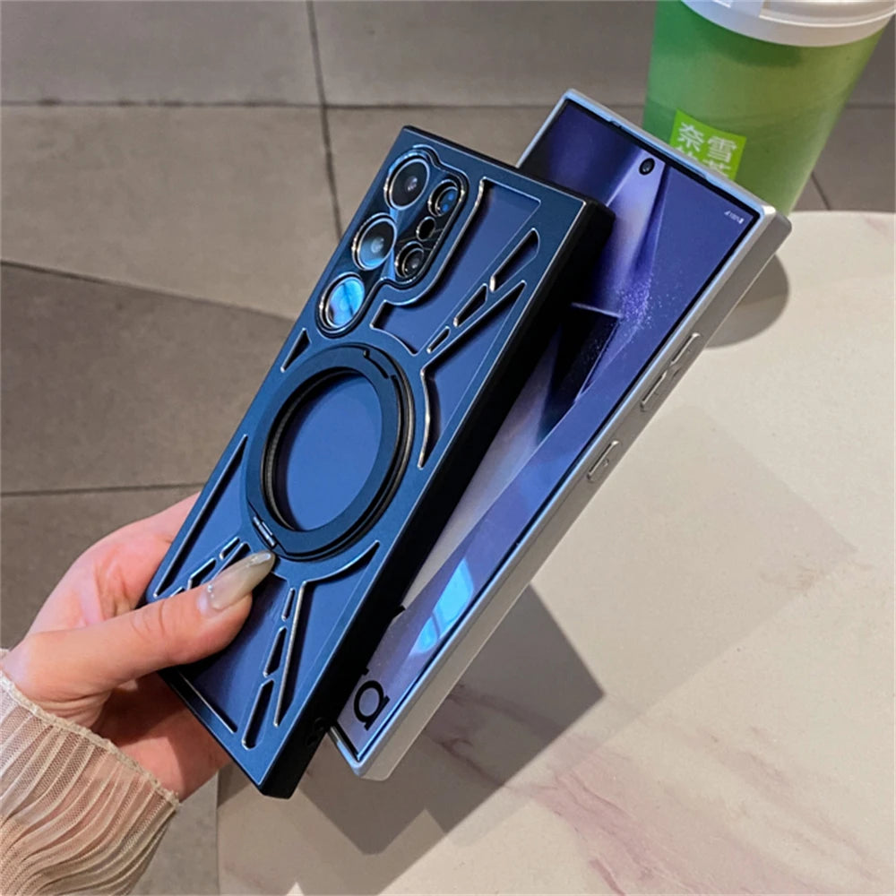 Magnetic case with ring holder for Galaxy S25 Ultra